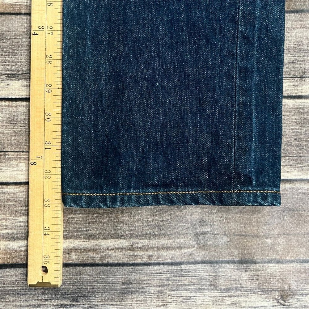 Gustin California Straight Selvedge Jeans Sz 31x33 Blue Denim Button Fly Mens - Picture 9 of 10